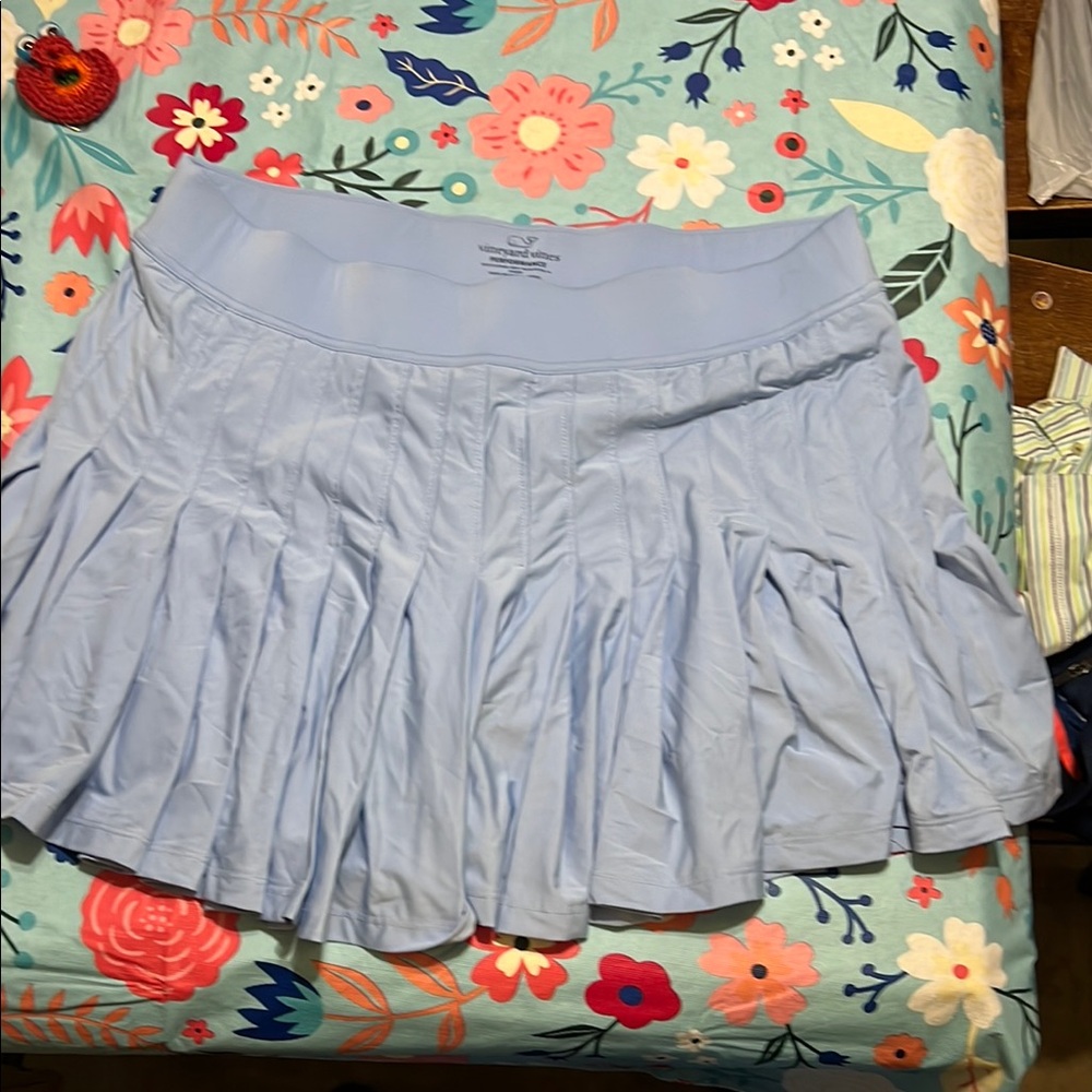 Vineyard Vines Blue Gray Bubble Mini Skirt